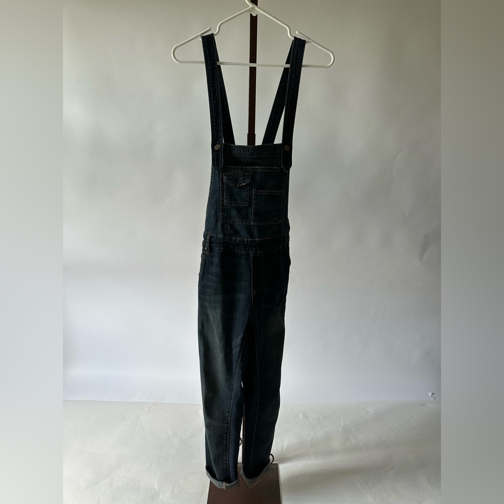 Free People Skinny/Fitted Overalls Dark Wash (Size 26)